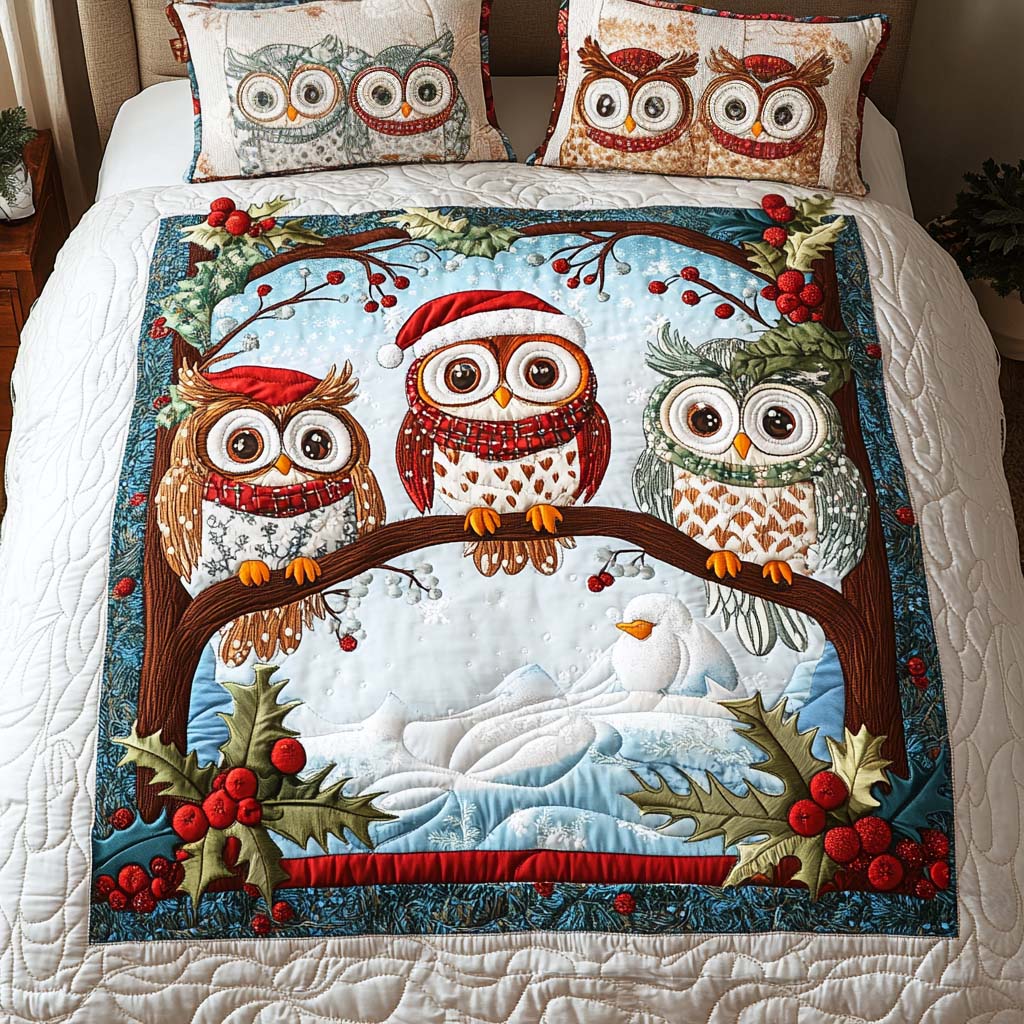 Winter Charm 3-Piece Quilted Bedding Set - Single (59" x 70")