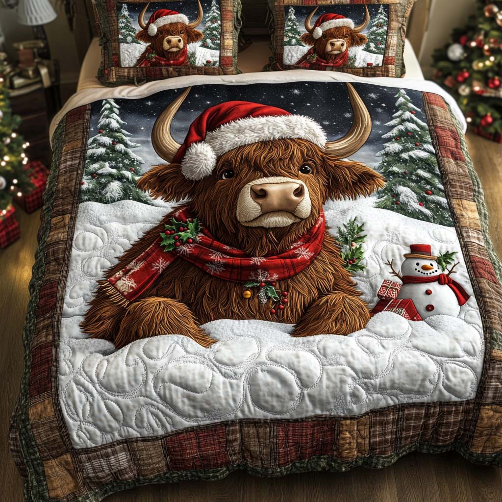 Winter Glow 3-Piece Quilted Bedding Set - Single (59" x 70")