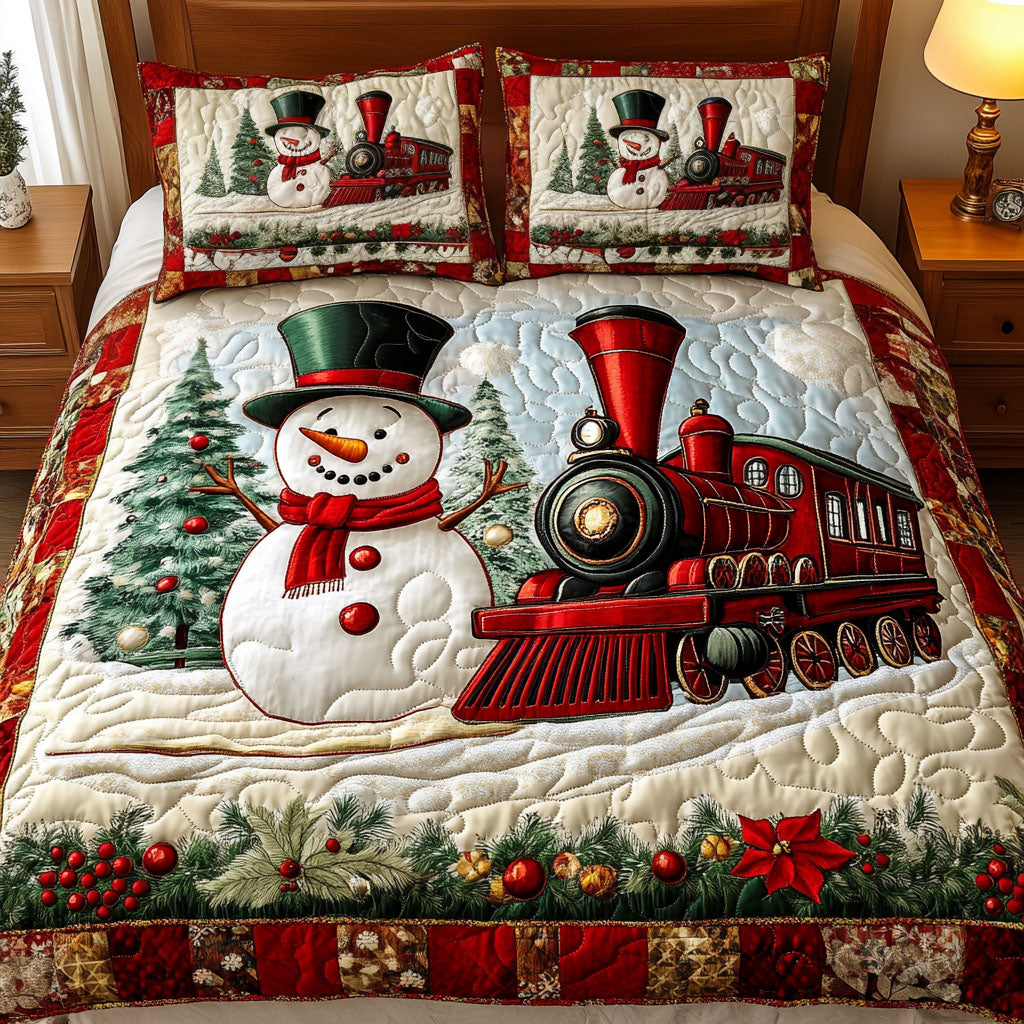 Winter Glow 3-Piece Quilted Bedding Set - Single (59" x 70")