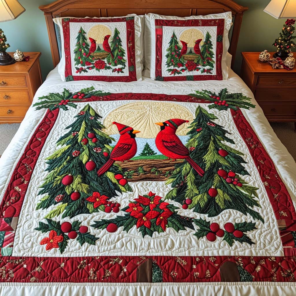 Winter Harmony 3-Piece Quilted Bedding Set - Single (59" x 70")