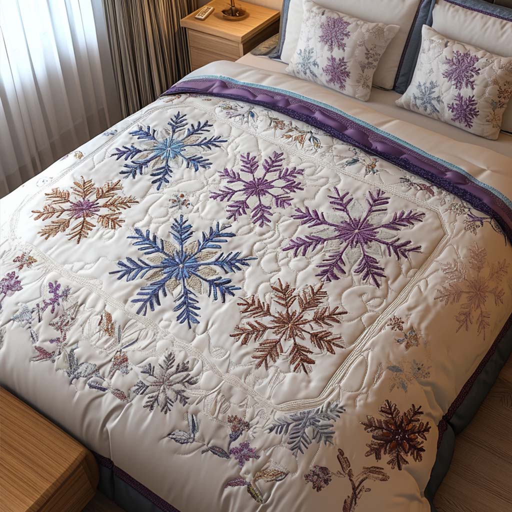 Winter Hues 3-Piece Quilted Bedding Set - Single (59" x 70")