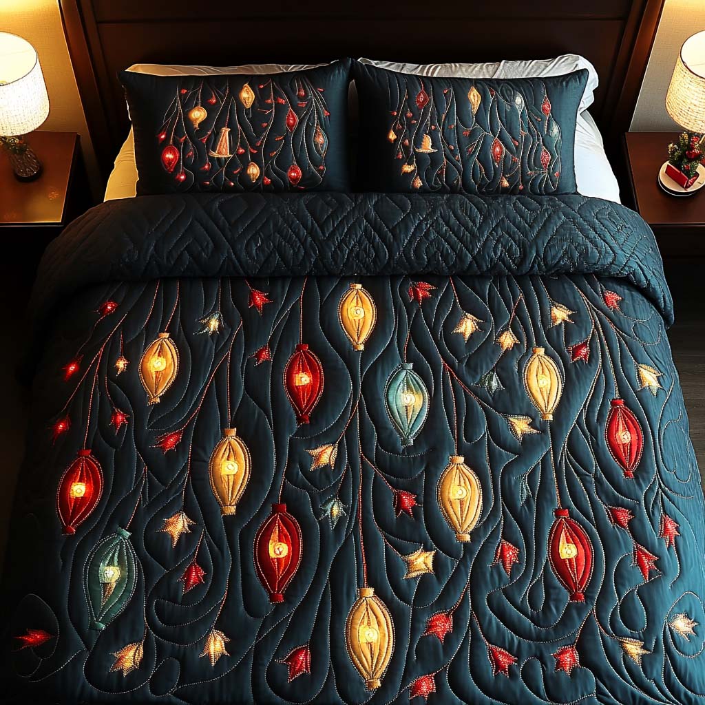 Winter Lights 3-Piece Quilted Bedding Set - Single (59" x 70")