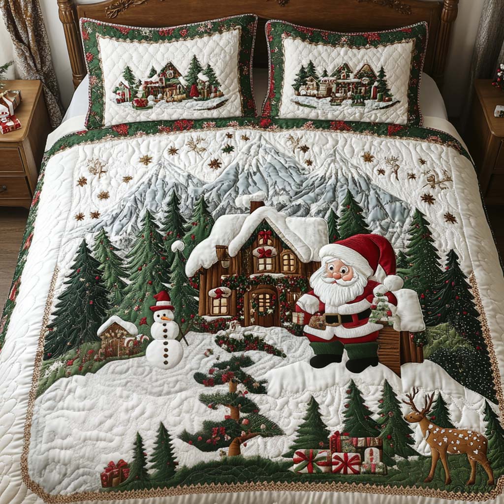 Winter Retreat 3-Piece Quilted Bedding Set - Single (59" x 70")