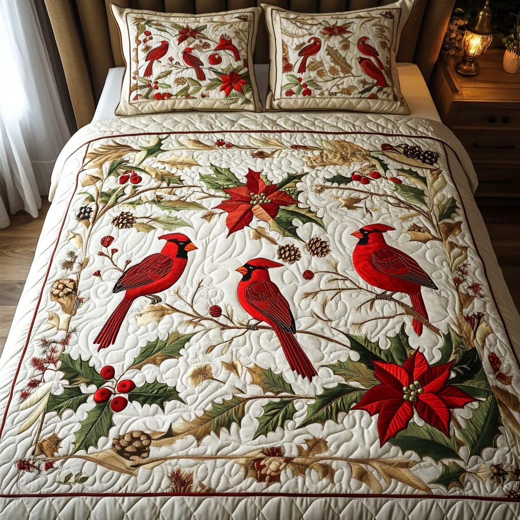 Winter Serenade 3-Piece Quilted Bedding Set - Single (59" x 70")