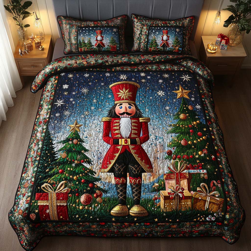 Winter Watcher 3-Piece Quilted Bedding Set - Single (59" x 70")