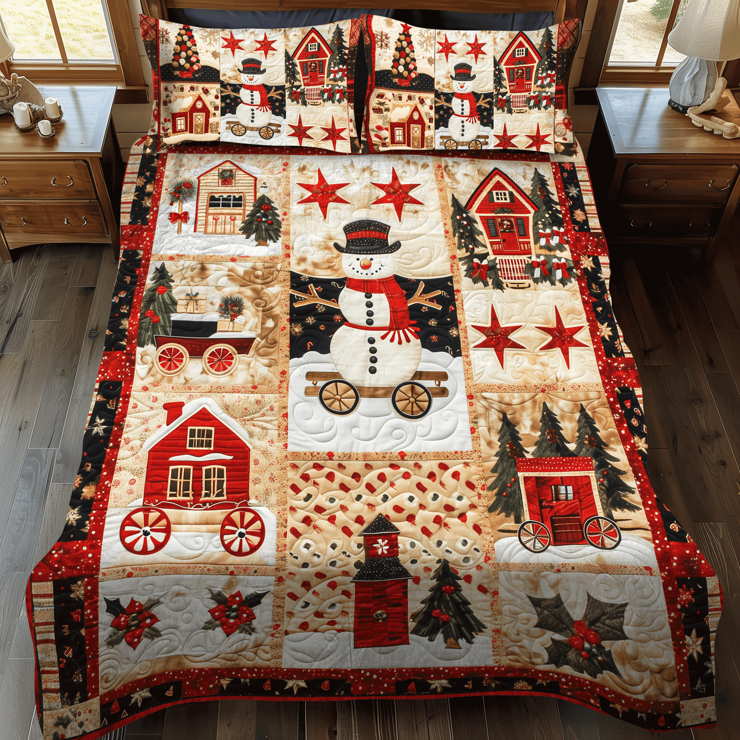Winter Wonderland 3-Piece Quilted Bedding Set - Single (59" x 70")