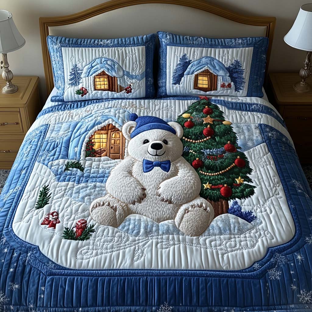 Winter Wonderland 3-Piece Quilted Bedding Set - Single (59" x 70")