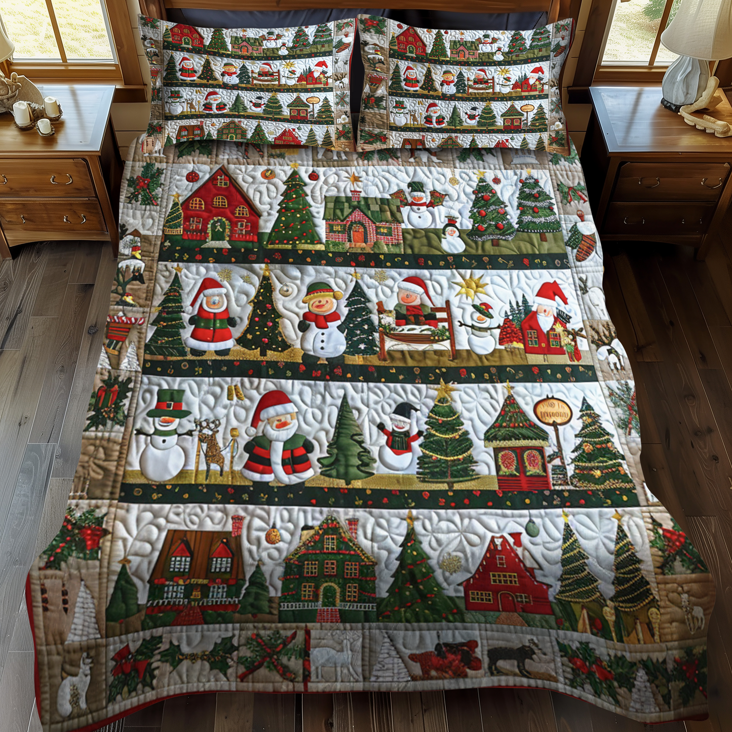 Winter Wonderland 3-Piece Quilted Bedding Set - Single (59" x 70")