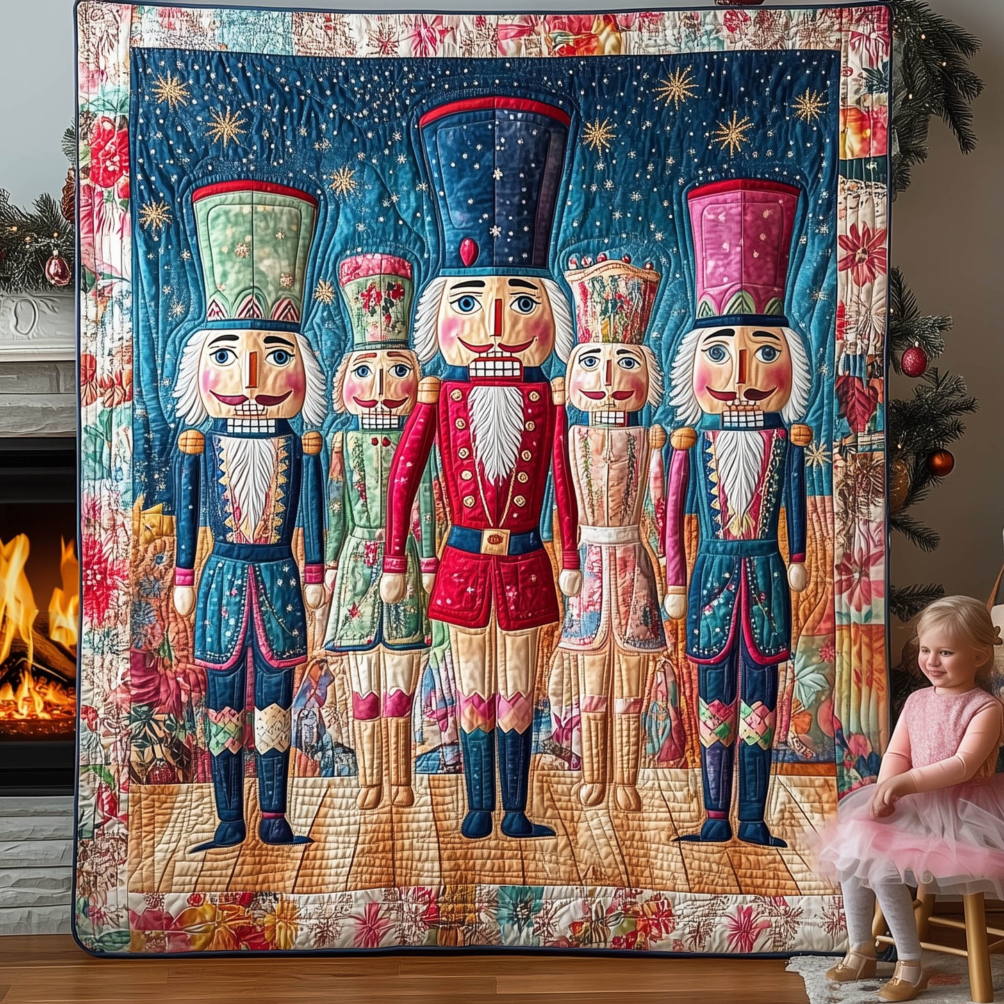 Winter Ballet Wonder Quilted Blanket - Throw (55" x 60")