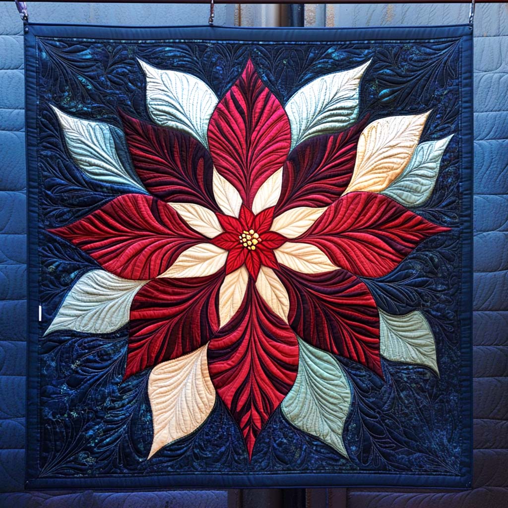 Winter Bloom Quilted Blanket - Throw (55" x 60")
