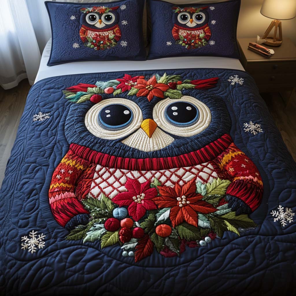 Winter Charm 3-Piece Quilted Bedding Set - Single (59" x 70")