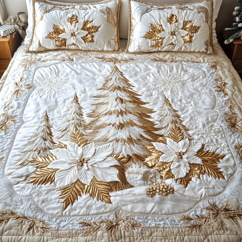 Winter Glow Haven Quilted Bedding Set - Single (59" x 70")