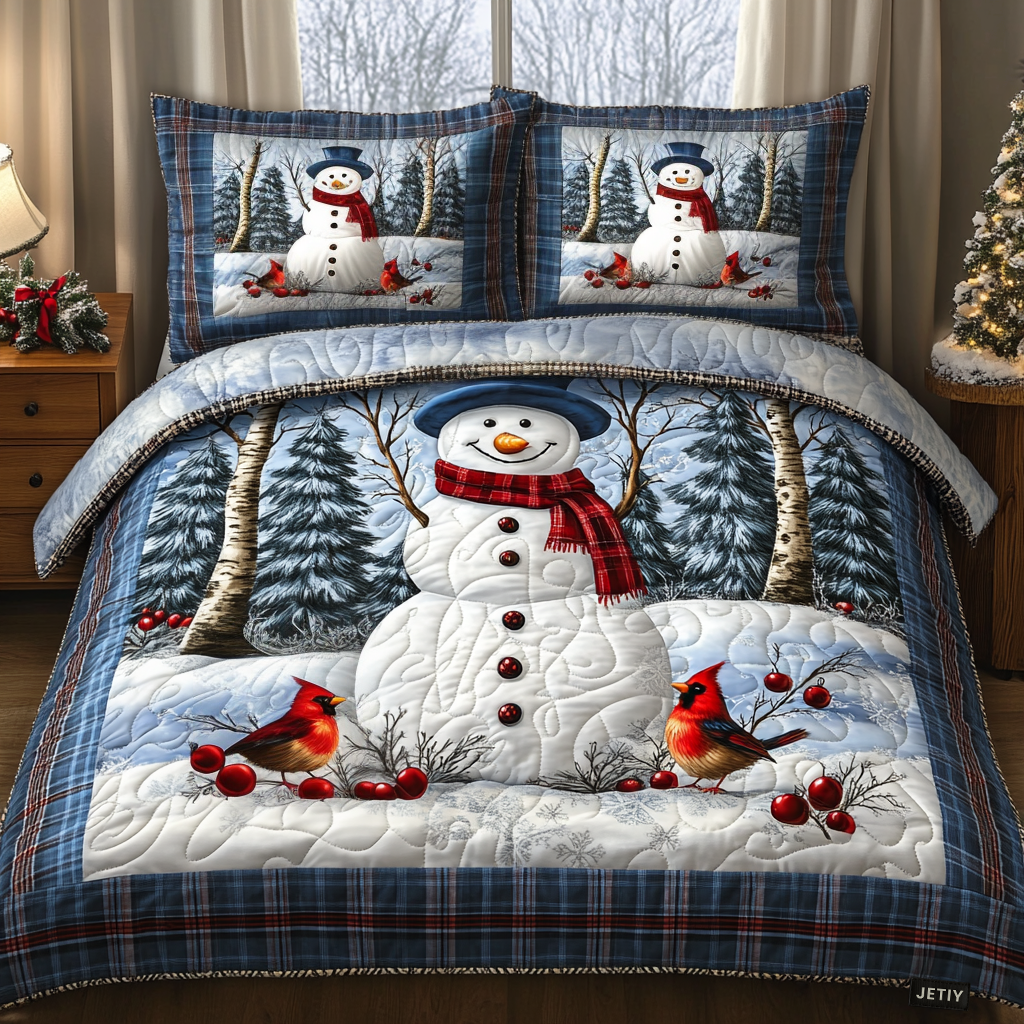 Winter Glow Quilted Bedding Set - Single (59" x 70")