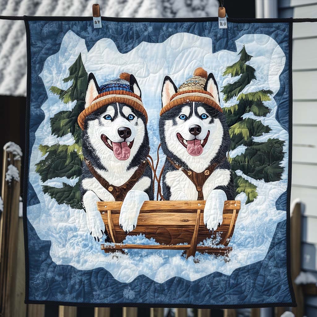 Winter Joyride Quilted Blanket - Throw (55" x 60")