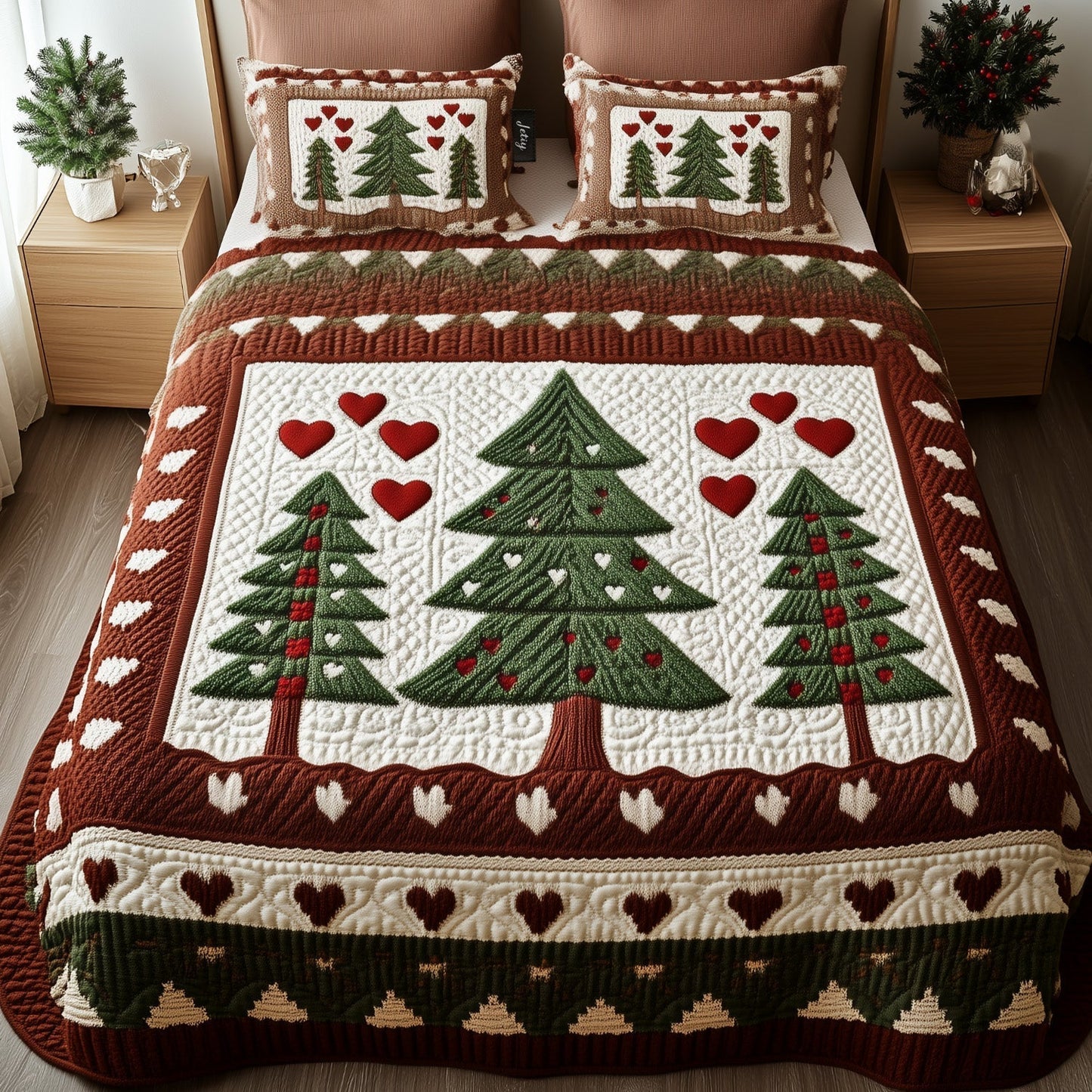 Winter Purrfection 3-Piece Quilted Bedding Set - Single (59" x 70")