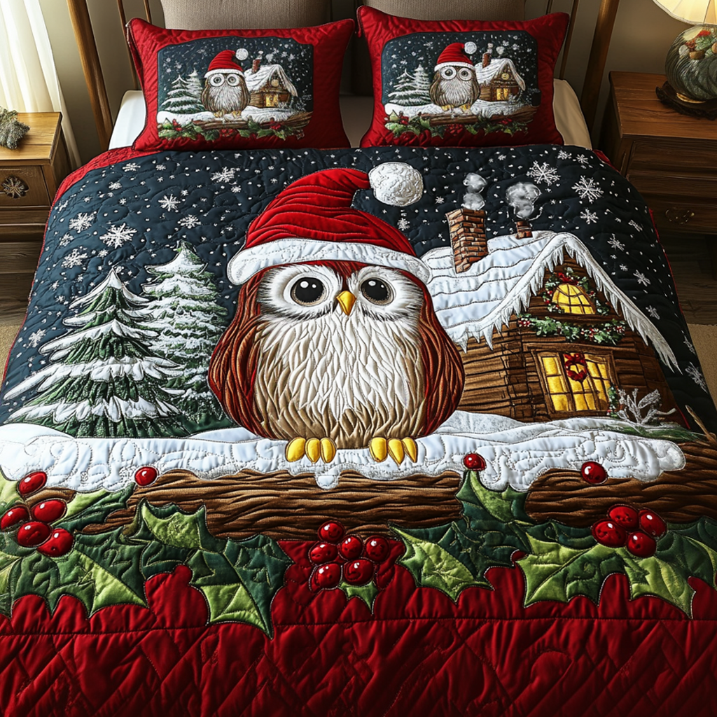 Winter Watch 3-Piece Quilted Bedding Set - Single (59" x 70")