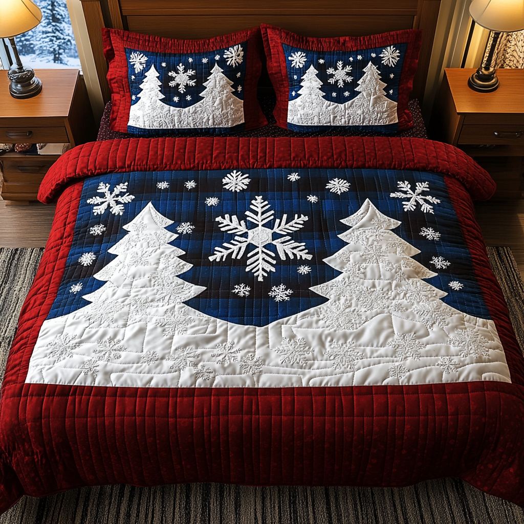 Winter Wonderland 3-Piece Quilted Bedding Set - Single (59" x 70")