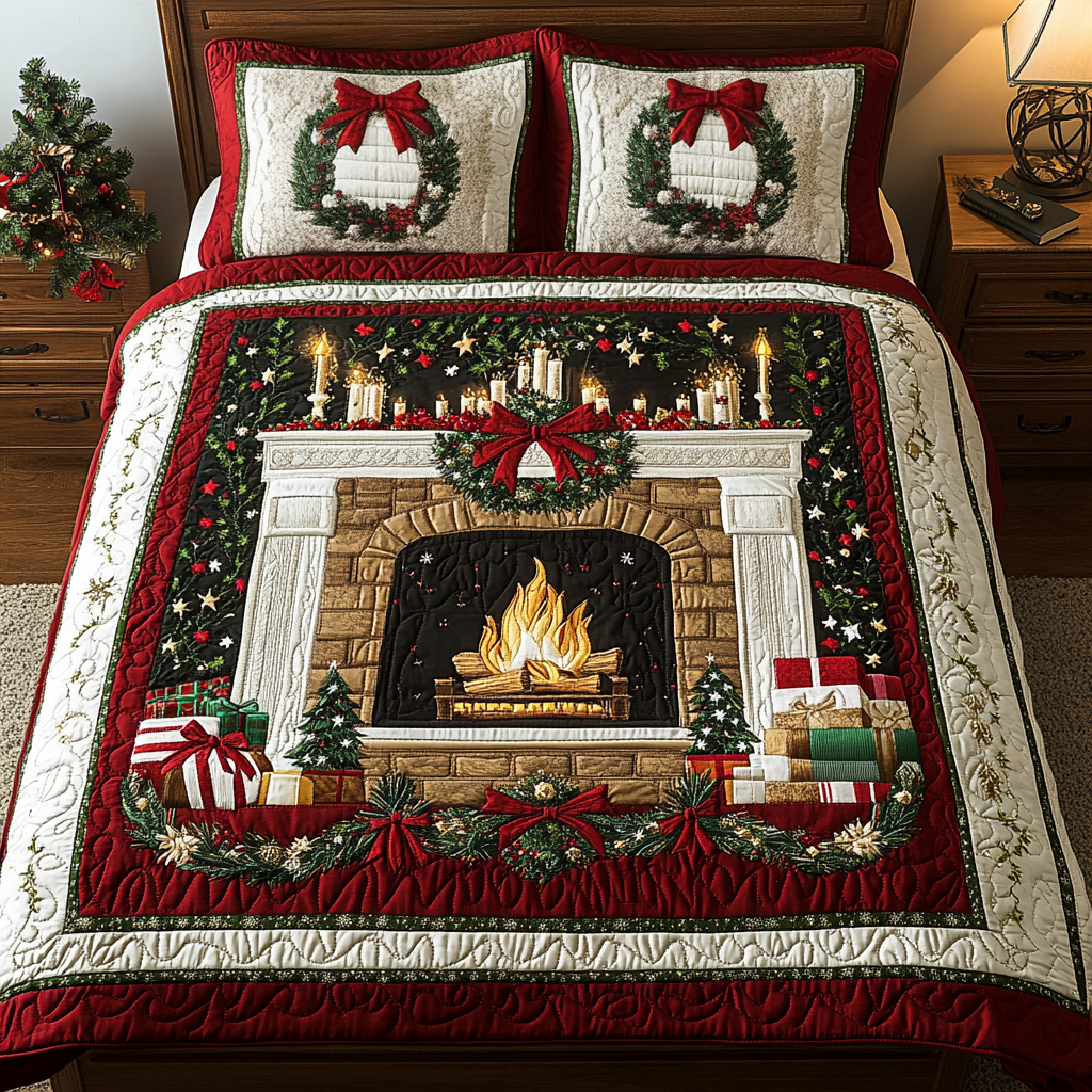 Winter Wonderland 3-Piece Quilted Bedding Set - Single (59" x 70")