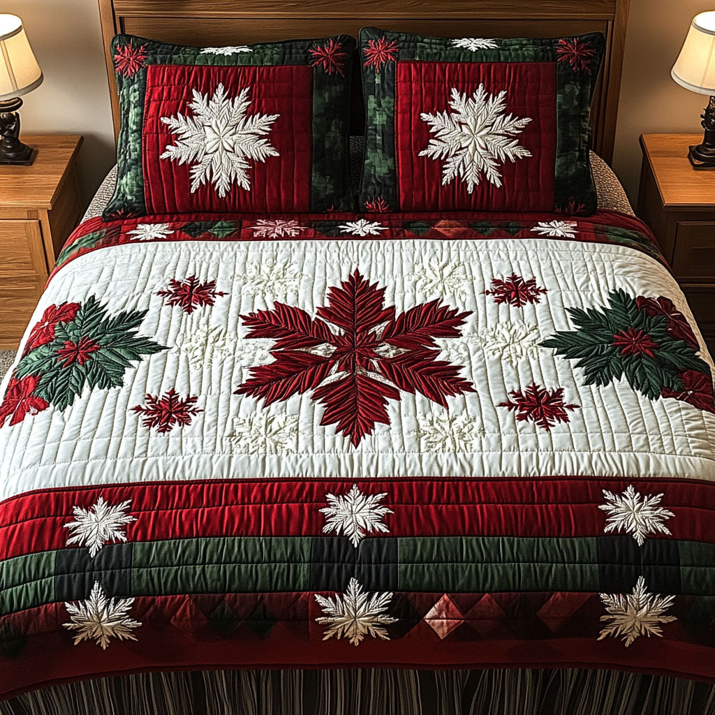Winter Wonderland Journey 3-Piece Quilted Bedding Set - Single (59" x 70")