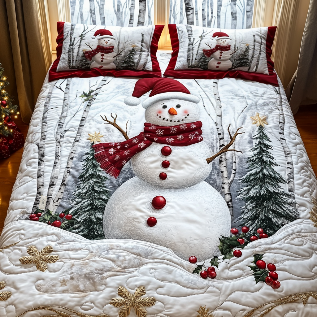 Winter Wonderland Quilted Bedding Set - Single (59" x 70")