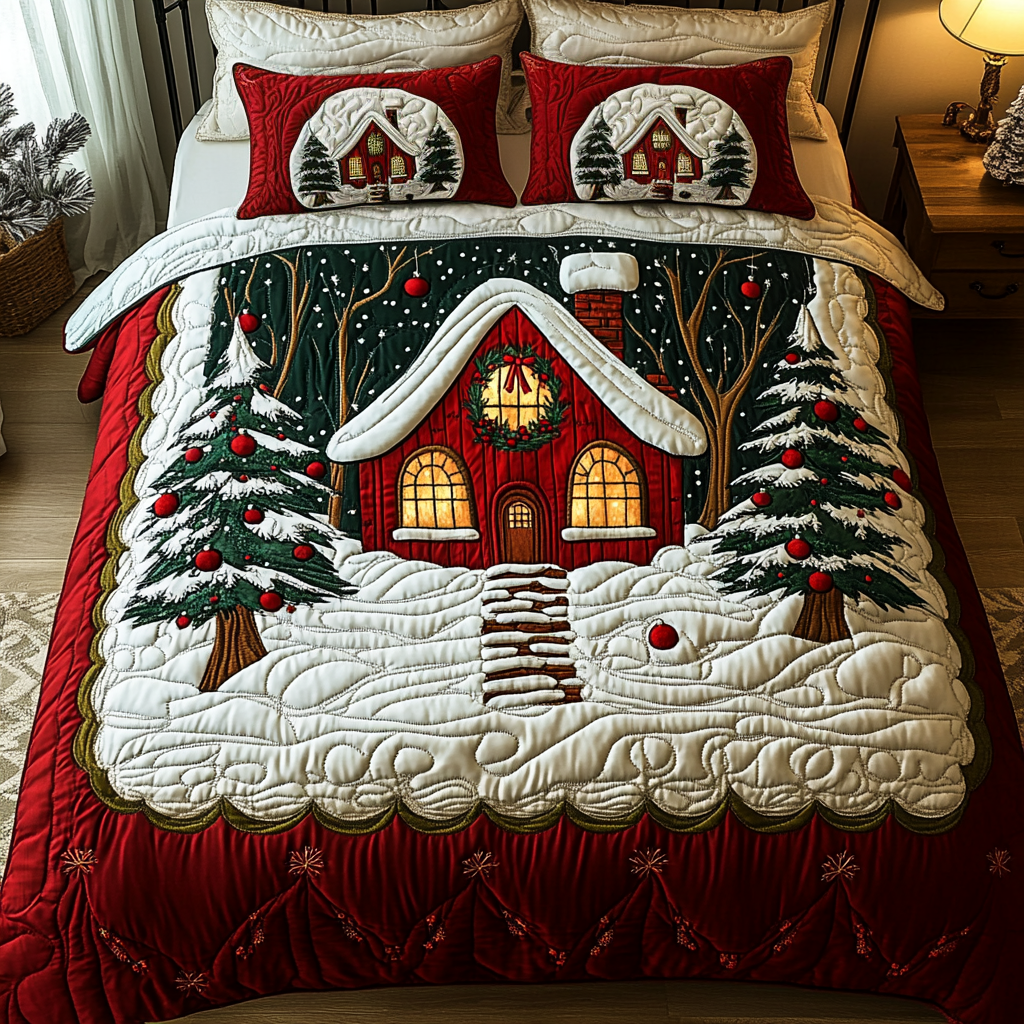 Winter Wonderland Retreat 3-Piece Quilted Bedding Set - Single (59" x 70")