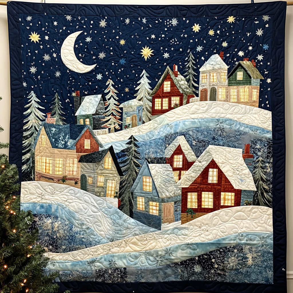 Winter Wonderland Whispers Quilted Blanket - Throw (55" x 60")