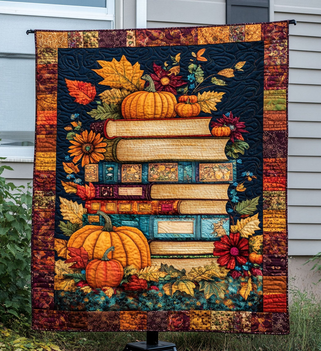 Wisdom in the Leaves Quilted Blanket - Throw (55" x 60")