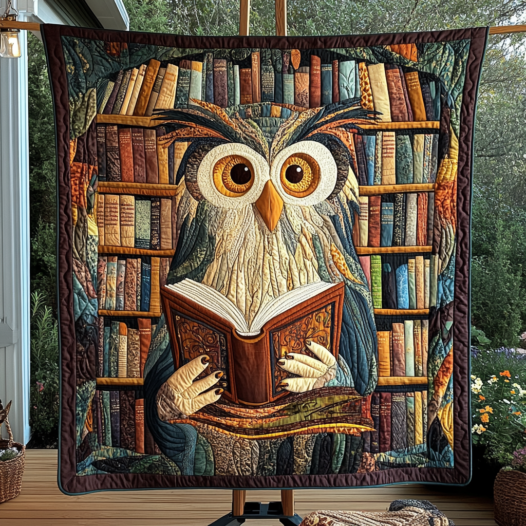 Wisdom in the Pages Quilted Blanket - Throw (55" x 60")