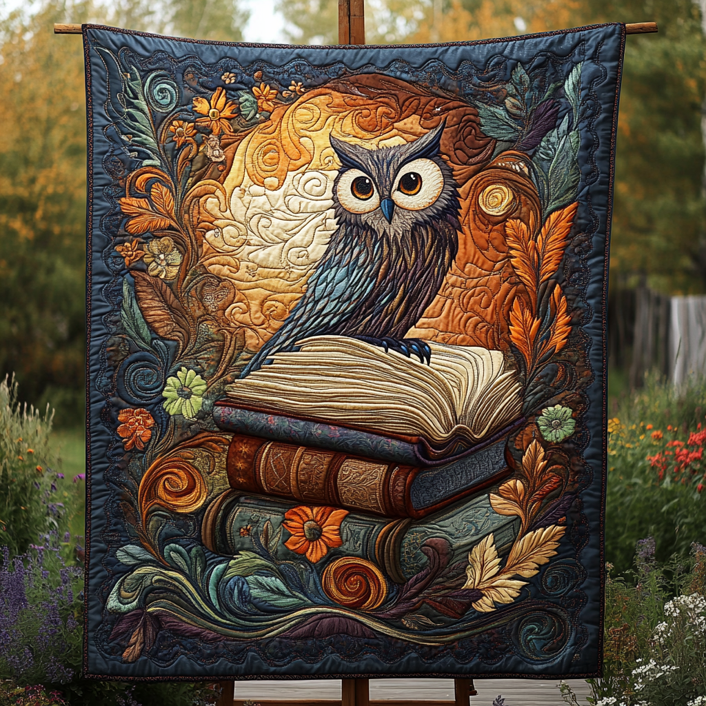 Wise Owl Tales Quilted Blanket - Throw (55" x 60")