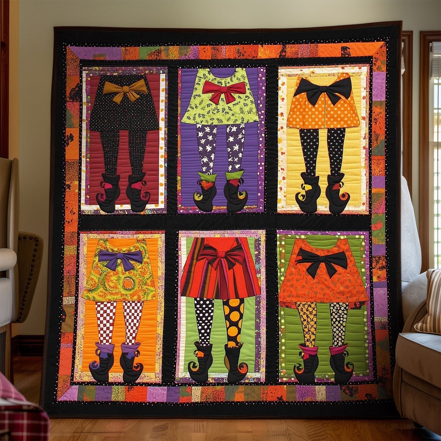 Witchy Wears Quilted Blanket - Throw (55" x 60")