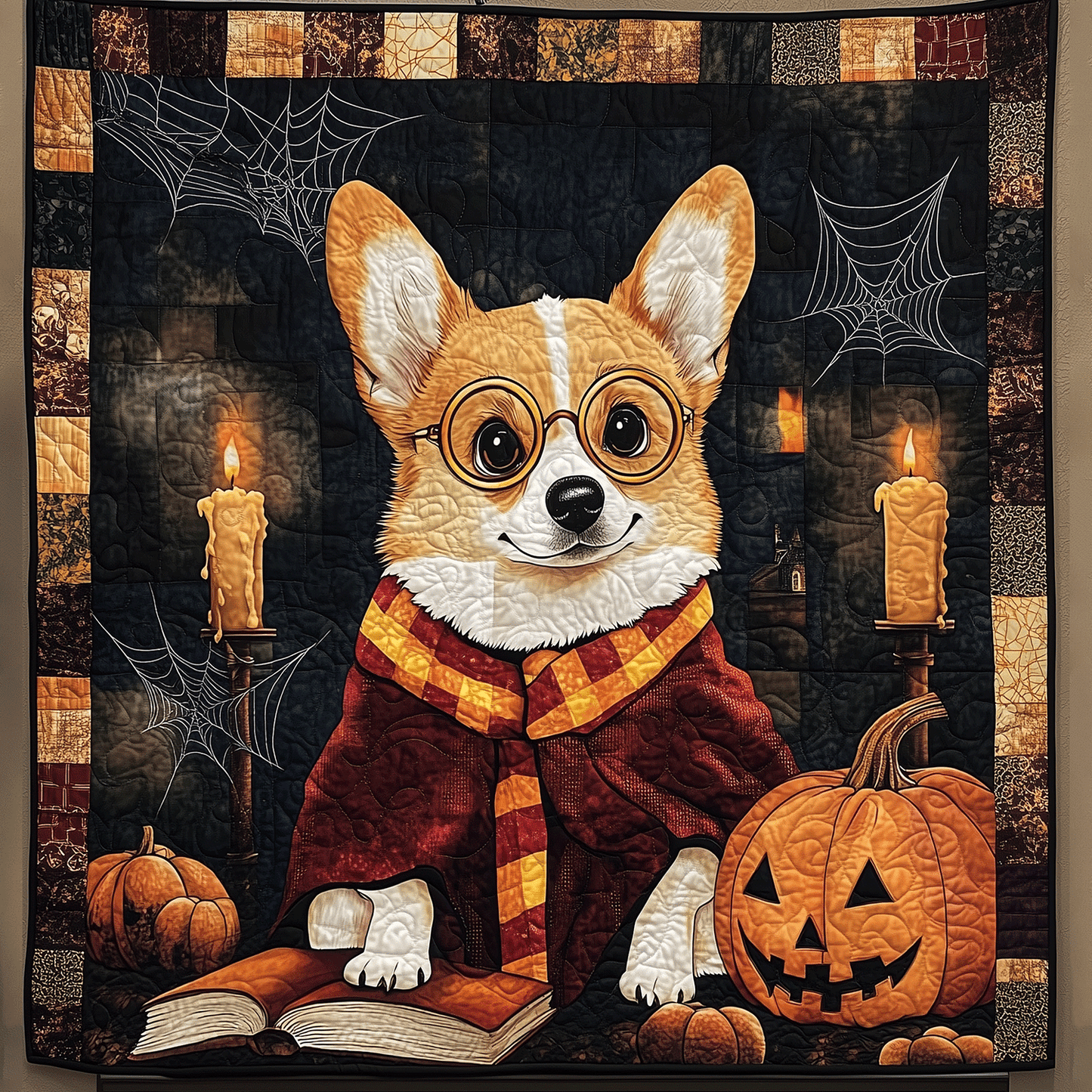 Witchy Woof Quilted Blanket - Throw (55" x 60")