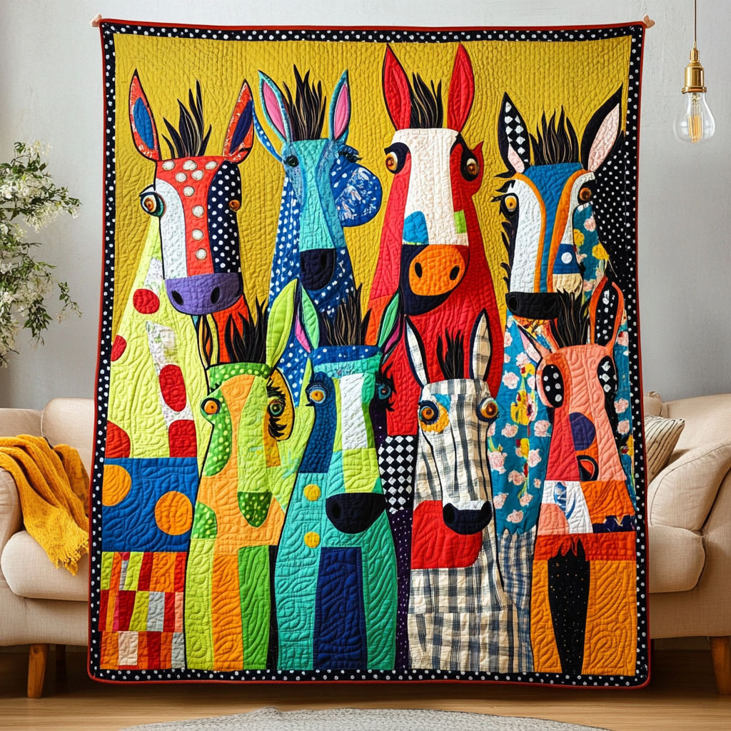 Wonkey Donkey Quilted Blanket - Throw (55" x 60")