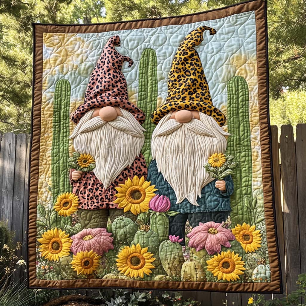 Woodland Gnome Picnic Quilted Blanket - Baby (30" x 40") - Pack 1