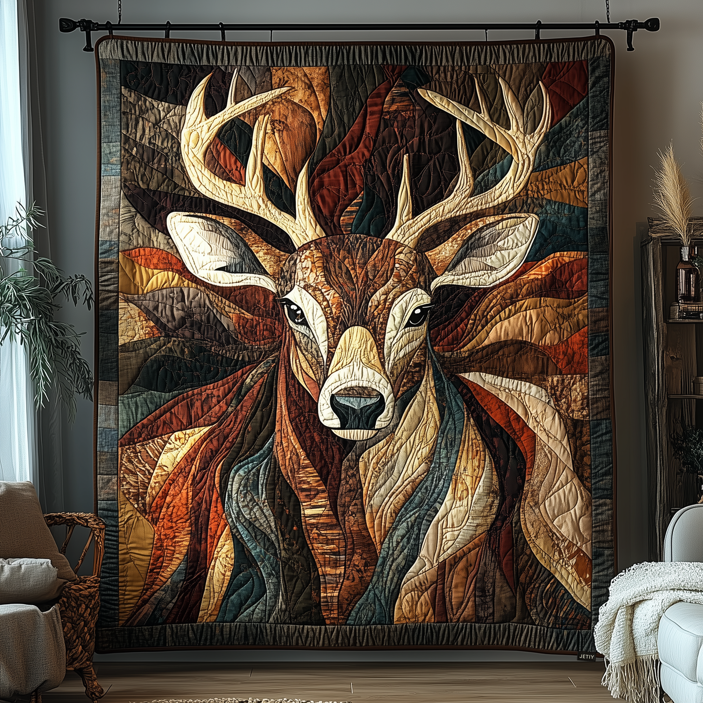 Woodland Majesty Quilted Blanket - Throw (55" x 60")
