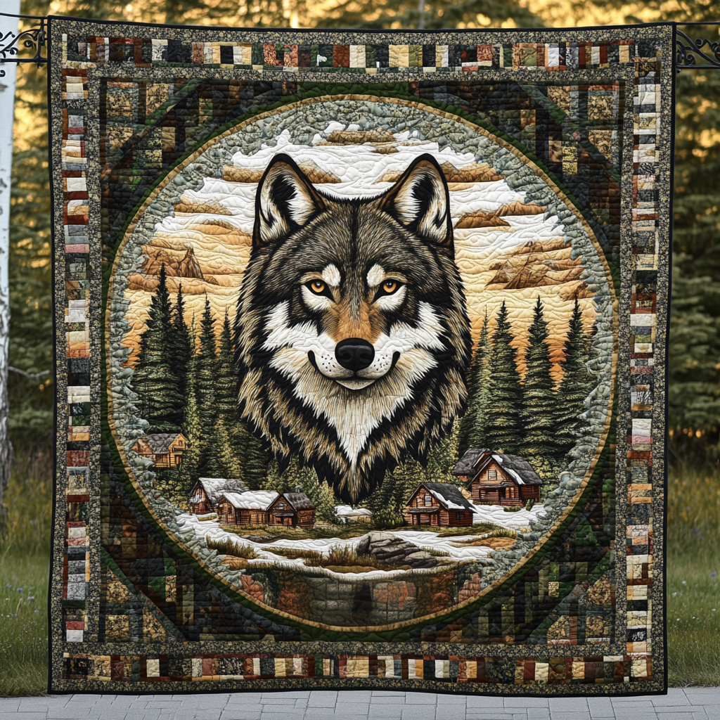 Woodland Majesty Quilted Blanket - Throw (55" x 60")