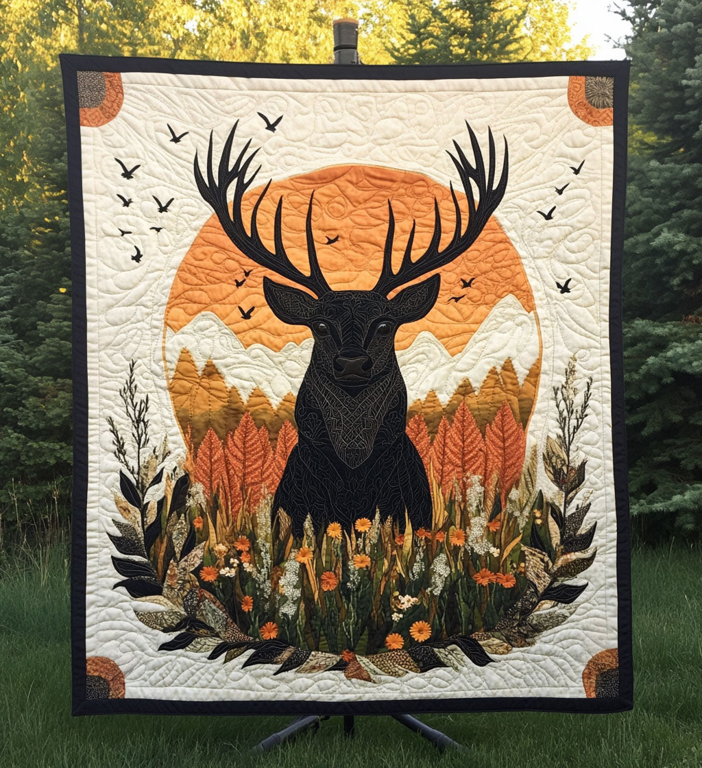 Woodland Majesty Quilted Blanket - Throw (55" x 60")