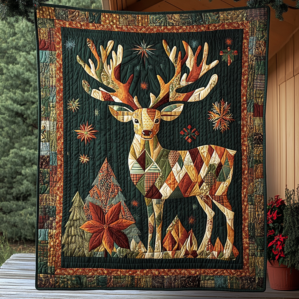 Woodland Majesty Quilted Blanket - Throw (55" x 60")