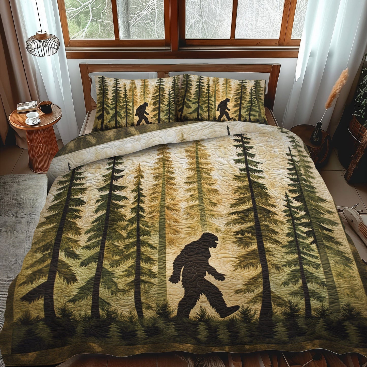 Woodland Mystery 3-Piece Quilted Bedding Set - Single (59" x 70")