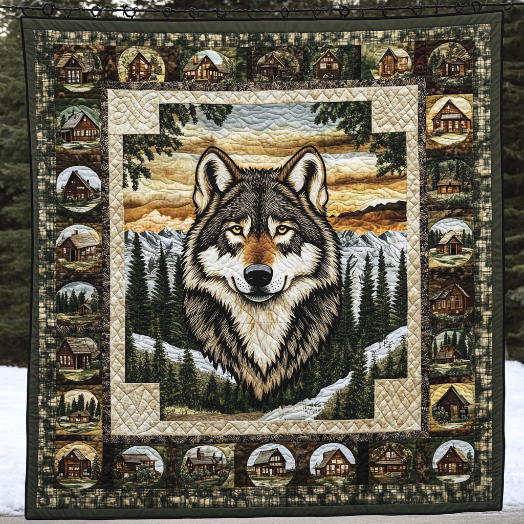Woodland Protector Quilted Blanket - Throw (55" x 60")