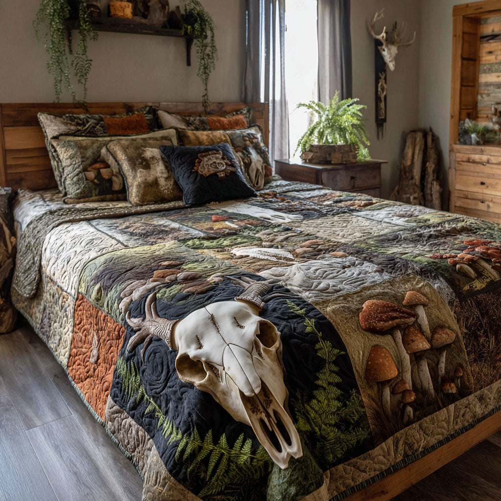 Woodland Range 3-Piece Quilted Bedding Set - Single (59" x 70")