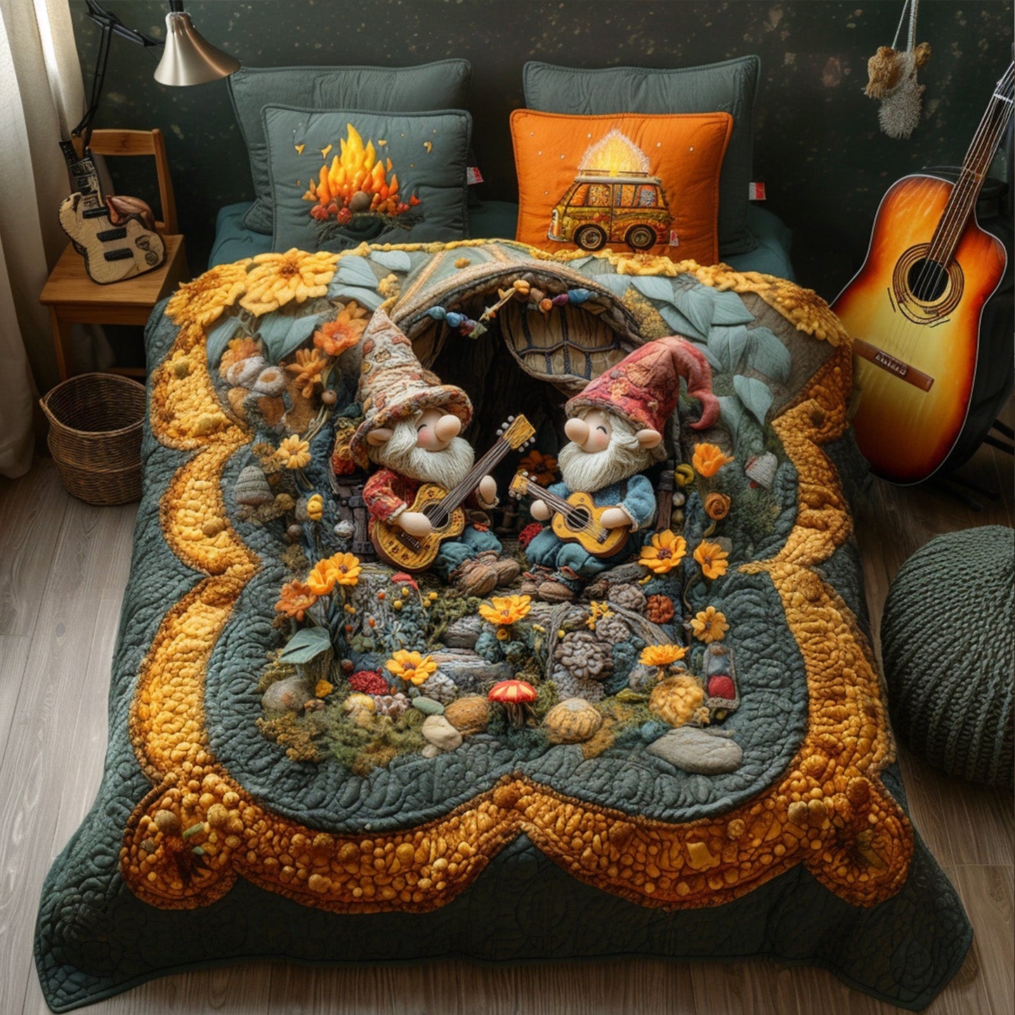 Woodland Serenade 3-Piece Quilted Bedding Set - Single (59" x 70")