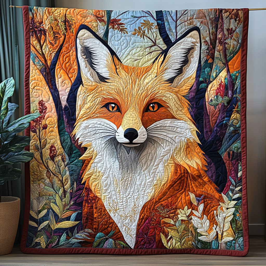 Woodland Snuggles Quilted Blanket - Throw (55" x 60")