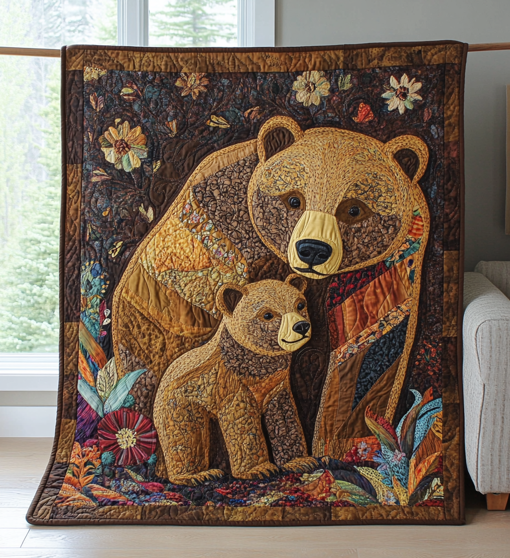 Woodland Wanderer Quilted Blanket - Throw (55" x 60")