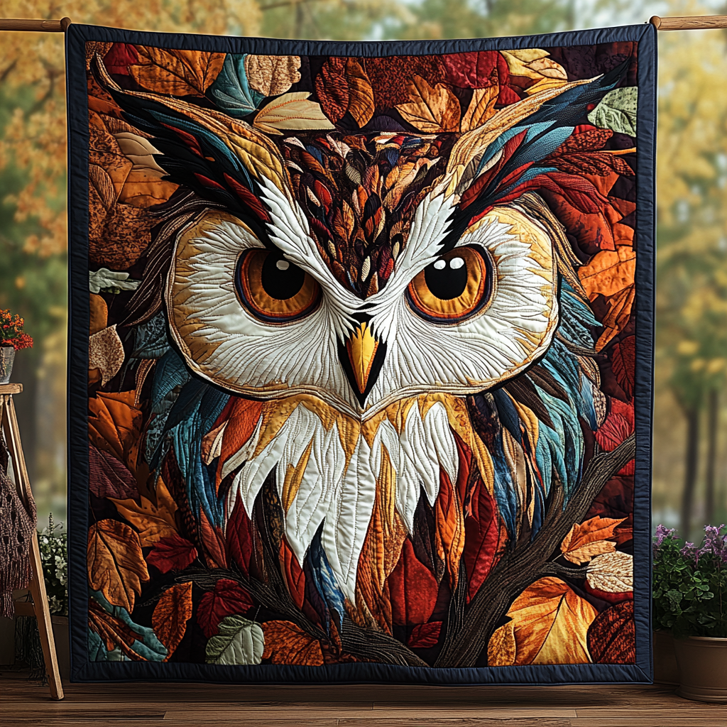 Woodland Watcher Quilted Blanket - Throw (55" x 60")