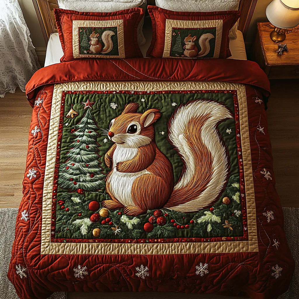Woodland Whimsy 3-Piece Quilted Bedding Set - Single (59" x 70")