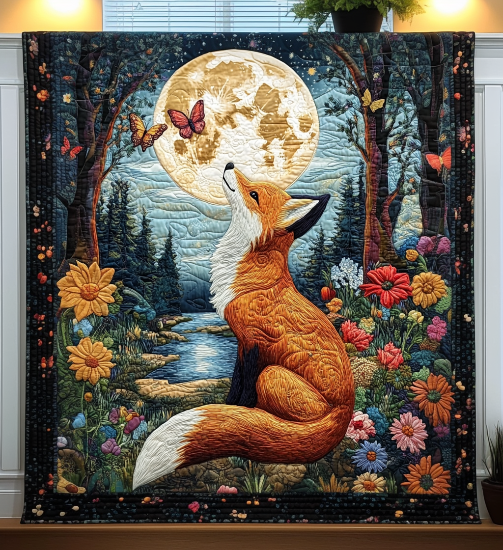 Woodland Whispers Quilted Blanket - Throw (55" x 60")