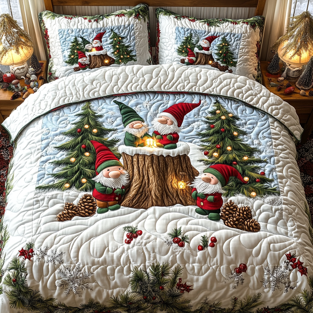 Woodland Wonders Quilted Bedding Set - Single (59" x 70")