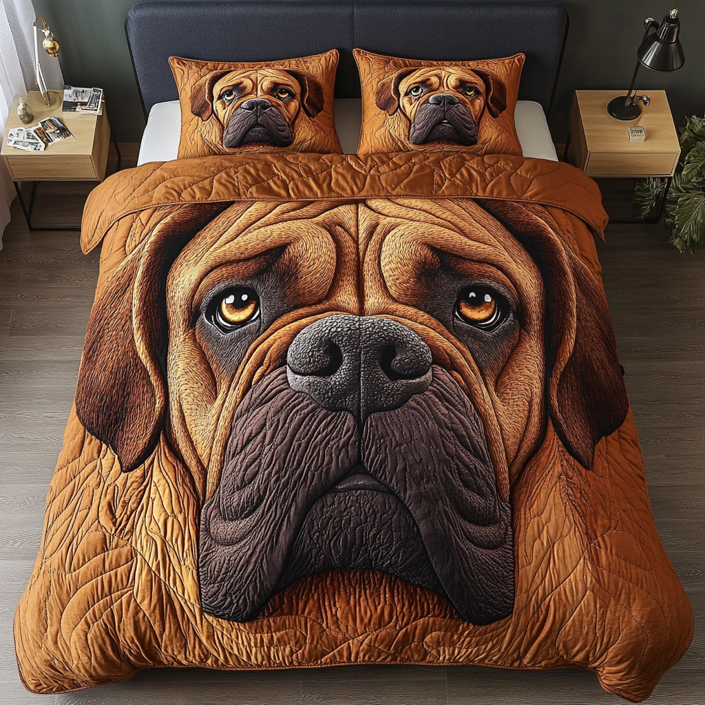 Woof Wrap 3-Piece Quilted Bedding Set - Single (59" x 70")