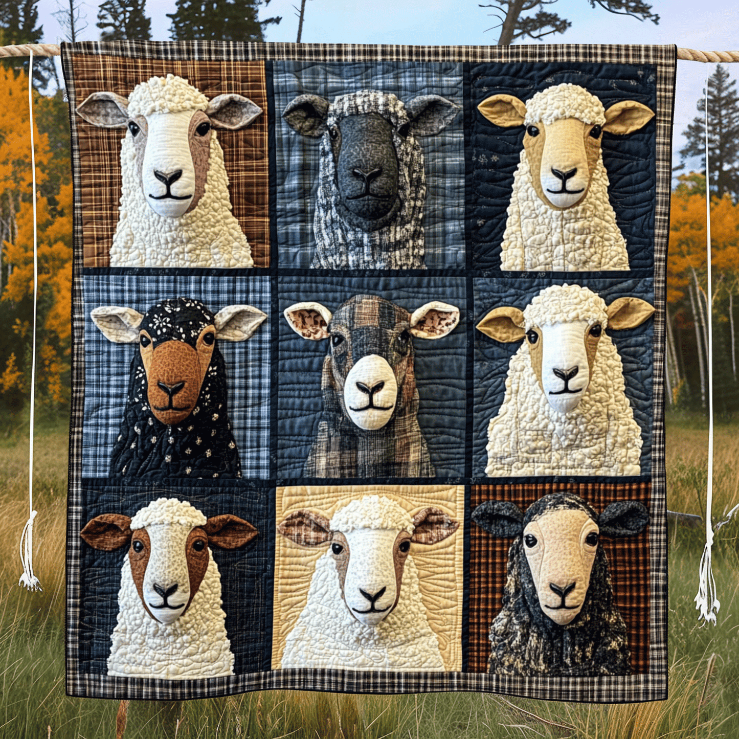 Woolly Warmth Quilted Blanket - Throw (55" x 60")