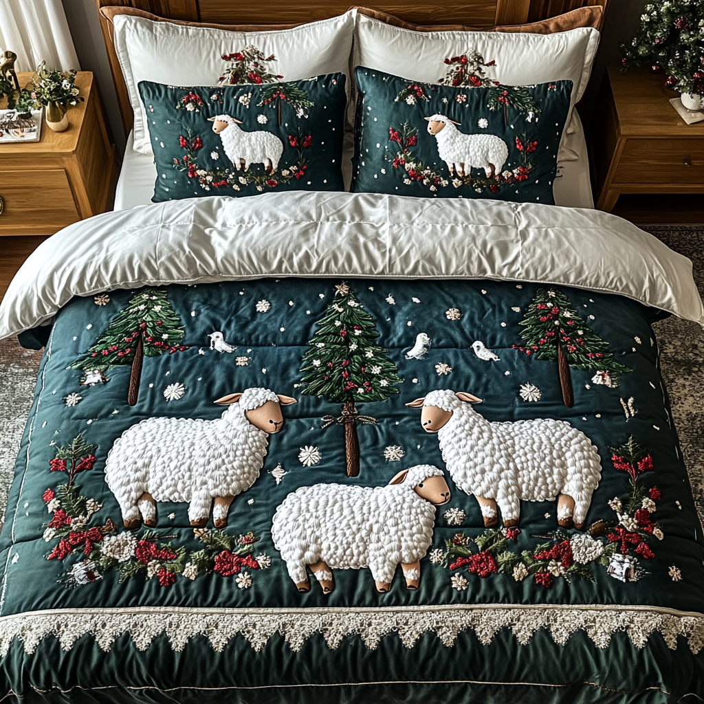 Woolly Wonder 3-Piece Quilted Bedding Set - Single (59" x 70")